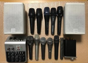 小型 ポータブル 高音質 音響 オーディオ システム セッティング 写真